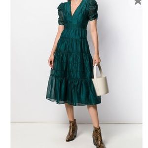 Ulla Johnson teal Odile dress size 2 NWT